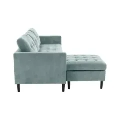 Invicta Sofa narożna STOCKHOLM aqua sztruks 220cm / 44151