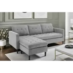 Invicta Sofa narożna STOCKHOLM szary sztruks 220cm / 44150