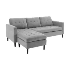 Invicta Sofa narożna STOCKHOLM szary sztruks 220cm / 44150