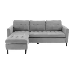 Invicta Sofa narożna STOCKHOLM szary sztruks 220cm / 44150