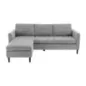 Invicta Sofa narożna STOCKHOLM szary sztruks 220cm / 44150