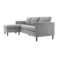 Invicta Sofa narożna STOCKHOLM szary sztruks 220cm / 44150