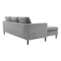 Invicta Sofa narożna STOCKHOLM szary sztruks 220cm / 44150