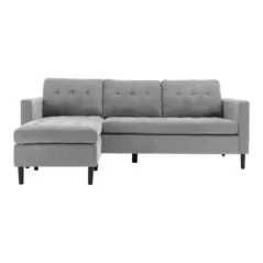 Invicta Sofa narożna STOCKHOLM szary sztruks 220cm / 44150