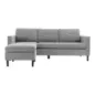 Invicta Sofa narożna STOCKHOLM szary sztruks 220cm / 44150