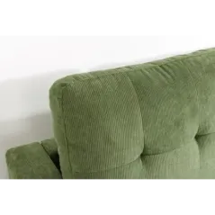 Invicta Sofa narożna STOCKHOLM zielony sztruks 220cm / 44152