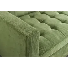 Invicta Sofa narożna STOCKHOLM zielony sztruks 220cm / 44152