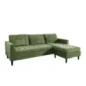 Invicta Sofa narożna STOCKHOLM zielony sztruks 220cm / 44152 Invicta Sofa narożna STOCKHOLM zielony sztruks 220cm / 44152