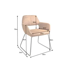 Krzesło Mustang antyczny brąz / 38387