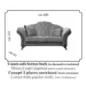 MELODIA Włoska sofa 2 osobowa rozkładana 200 x 107 x 93cm / ArredoClassic MELODIA Włoska sofa 2 osobowa rozkładana 200 x 107 x 93cm / ArredoClassic
