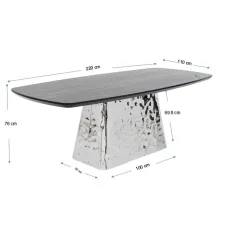 Kare Stół do jadalni CALDERA 220 x 76 x 110cm / 87458