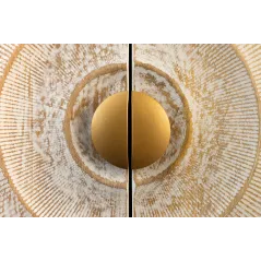 Invicta Szafka RTV GOLDEN SUNSET stojąca white mango 180cm / 48411