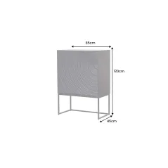 Invicta komoda wysoka ORBIT 3D czarne mango 85 x 120 x 45cm / 47606