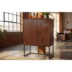 Invicta komoda wysoka ORBIT 3D brązowe mango 85 x 120 x 45cm / 47626