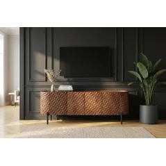 Invicta Szafka RTV ADLON 3D brązowe mango 160cm / 47584