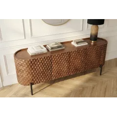 Invicta Szafka RTV ADLON 3D brązowe mango 160cm / 47584