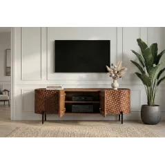 Invicta Szafka RTV ADLON 3D brązowe mango 160cm / 47584