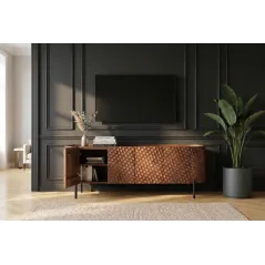 Invicta Szafka RTV ADLON 3D brązowe mango 160cm / 47584