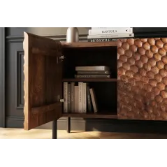 Invicta Szafka RTV ADLON 3D brązowe mango 160cm / 47584