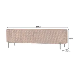 Invicta Szafka RTV ADLON 3D brązowe mango 200cm / 47585