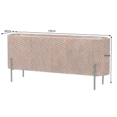 Invicta Komoda ADLON 3D brązowe mango 180cm / 47148