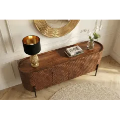 Invicta Komoda ADLON 3D brązowe mango 180cm / 47148