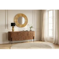 Invicta Komoda ADLON 3D brązowe mango 180cm / 47148