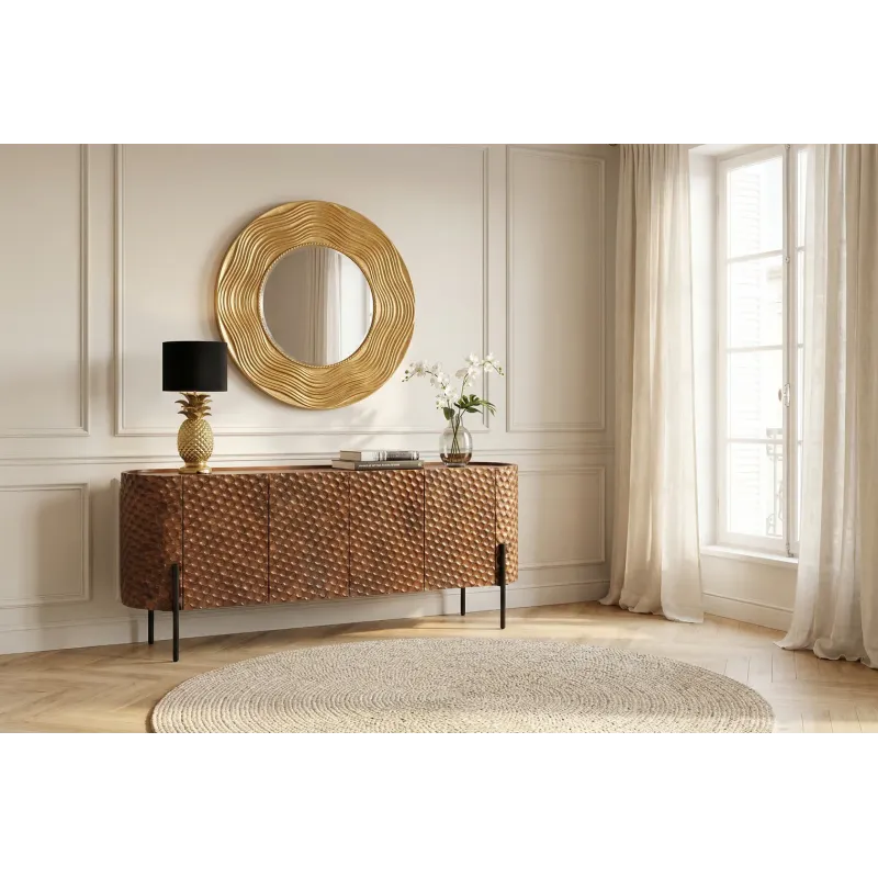 Invicta Komoda ADLON 3D brązowe mango 180cm / 47148