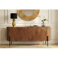 Invicta Komoda ADLON 3D brązowe mango 180cm / 47148