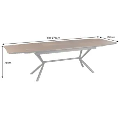 Invicta Stół rozkładany GRANDEZZA fornir drewno orzechowe 180 - 270cm / 46568