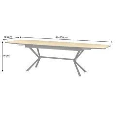 Invicta Stół rozkładany GRANDEZZA fornir drewno dębu 180 - 270cm / 46554
