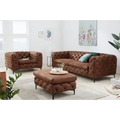 Invicta MODERN BAROCK Sofa antyczny brąz 235 x 72 x 95cm / 44396