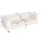 Invicta MODERN BAROCK Sofa 3 osobowa szampański aksamit 235 x 72 x 95cm / 6542641
