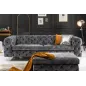 Invicta MODERN BAROCK Sofa 3 osobowa ciemnoszary aksamit 235 x 72 x 95cm / 41134 Invicta MODERN BAROCK Sofa 3 osobowa ciemnoszary aksamit 235 x 72 x 95cm / 41134