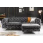 Invicta MODERN BAROCK Sofa 3 osobowa ciemnoszary aksamit 235 x 72 x 95cm / 41134 Invicta MODERN BAROCK Sofa 3 osobowa ciemnoszary aksamit 235 x 72 x 95cm / 41134