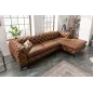 Invicta MODERN BAROCK Narożnik antyczny brąz mikrofibra prawostronny 275 x 72 x 160cm / 6540667