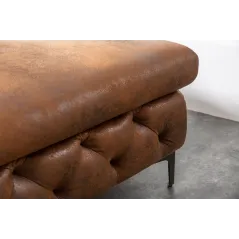 Invicta MODERN BAROCK Narożnik antyczny brąz mikrofibra prawostronny 275 x 72 x 160cm / 6540667