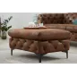 Invicta MODERN BAROCK Pufa antyczny brąz mikrofibra 90 x 45 x 63cm / 44403