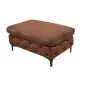 Invicta MODERN BAROCK Pufa antyczny brąz mikrofibra 90 x 45 x 63cm / 44403