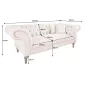 Invicta CHESTERFIELD PARIS Sofa szampański aksamit 225 x 80 x 95cm / 42662