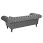 Invicta CHESTERFIELD PARIS Sofa srebrnoszary aksamit 225 x 80 x 95cm / 40148