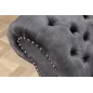 Invicta CHESTERFIELD Szezlong szary aksamit 170 x 79 x 61cm / 41253