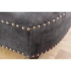 Invicta CHESTERFIELD Szezlong szary aksamit 170 x 79 x 61cm / 41253