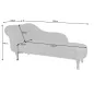Invicta CHESTERFIELD Szezlong szary aksamit 170 x 79 x 61cm / 41253