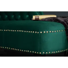 Invicta CHESTERFIELD Szezlong szmaragdowozielony aksamit 170 x 73 x 60cm / 39429