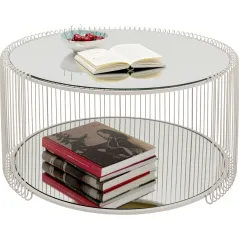 Kare Stolik kawowy WIRE DOUBLE złoty 80 x 40 x 80cm / 70338