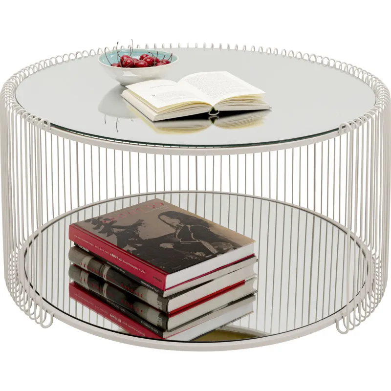 Kare Stolik kawowy WIRE DOUBLE złoty 80 x 40 x 80cm / 70338