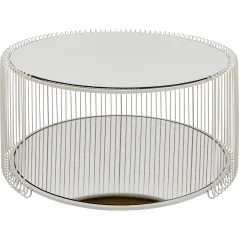 Kare Stolik kawowy WIRE DOUBLE złoty 80 x 40 x 80cm / 70338