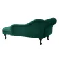 Invicta CHESTERFIELD Szezlong szmaragdowozielony aksamit 170 x 73 x 60cm / 39429