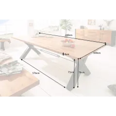 Invicta THOR Stół lite drewno dziki dąb 240cm / 6538461